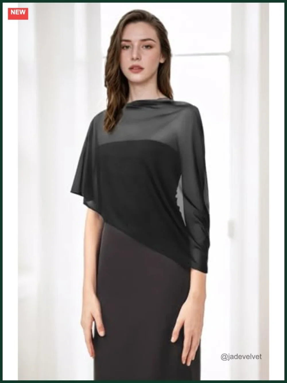 Sheer Chiffon Shawl Wrap for Women Elegant Bridal Evening Party Scarf